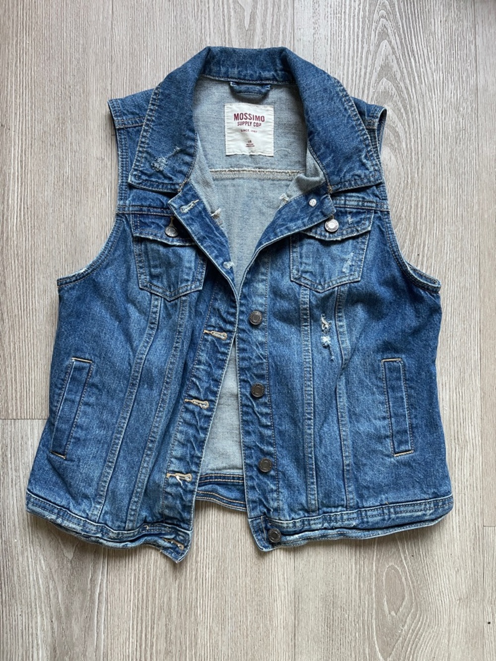 100% Cotton Denim Vest for Spring